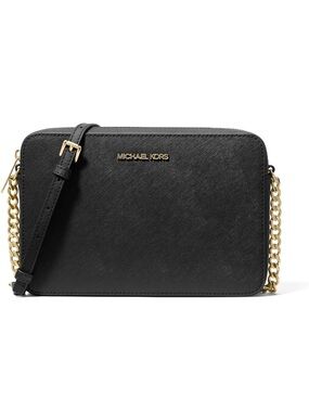 MICHAEL Michael Kors Black Crossbody Bag with Gold Hardware